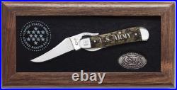 Case xx U. S. Army Russlock Knife Display Set Natural Bone Pocket 15031