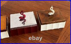 Chase Art Deco Machine Age Chrome Brass Bakelite Koi Fish Cigarette Box Vtg Mcm