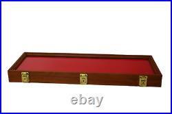 Cherry Wood Display Case 9 x 25 x 2 for Arrowheads Knives Collectibles & More