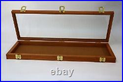 Cherry Wood Display Case 9 x 25 x 2 for Arrowheads Knives Collectibles & More