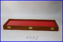 Cherry Wood Display Case 9 x 25 x 2 for Arrowheads Knives Collectibles & More