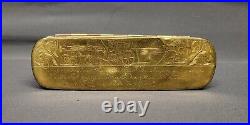 Circa 1725 Rare Dutch Brass & Copper Engraved Tobacco Box