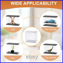 Clear Display Case, Figure Display Boxes with Line light, 12x12x12, White