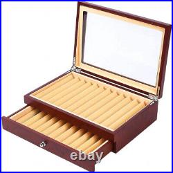 Clearance Sale 2-Level Display Case with Glass Window, Drawer, Pen Box, Glass Clearance Sale 2-Level Display Case with Glass Window, Drawer, Pen Box, Glass