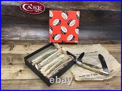 Complete Box 6 Case XX 10 Dot (1970) Stag 52131 Canoe Knives Mint In Pumpkin Box