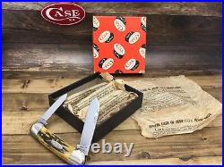 Complete Box 6 Case XX 10 Dot (1970) Stag 52131 Canoe Knives Mint In Pumpkin Box