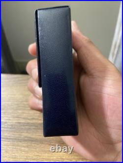 Courreges Vintage Navy Blue White Box Cut Cigarette Case Multi Pouch, Good Cond Courreges Vintage Navy Blue White Box Cut Cigarette Case Multi Pouch, Good Cond