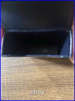 Courreges Vintage Navy Blue White Box Cut Cigarette Case Multi Pouch, Good Cond Courreges Vintage Navy Blue White Box Cut Cigarette Case Multi Pouch, Good Cond