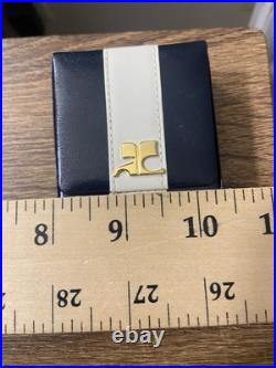 Courreges Vintage Navy Blue White Box Cut Cigarette Case Multi Pouch, Good Cond Courreges Vintage Navy Blue White Box Cut Cigarette Case Multi Pouch, Good Cond