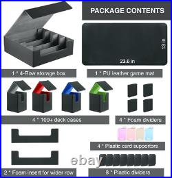 Deck Cases Bundle Hold up to 5000 Trading Cards, Storage Boxes Set Included 4-Ro