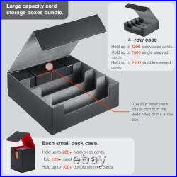 Deck Cases Bundle Hold up to 5000 Trading Cards, Storage Boxes Set Included 4-Ro