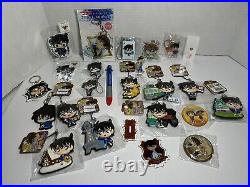 Detective Conan Sega Case Closed Large Rare Collection Keychains, Can Pins, Pen