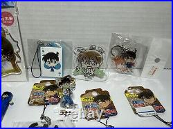 Detective Conan Sega Case Closed Large Rare Collection Keychains, Can Pins, Pen