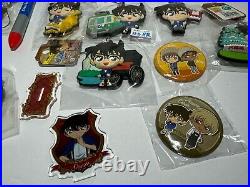 Detective Conan Sega Case Closed Large Rare Collection Keychains, Can Pins, Pen