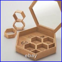 Disney Winnie the Pooh Accessory Jewerly Box Case Storage Honeycomb Hexagon