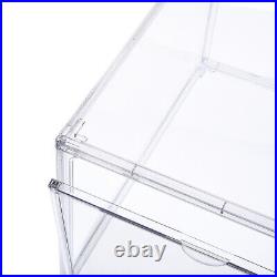 Display Case, Acrylic Box 13.3x10x7.9inch for Collectibles Transparent 3 Pcs