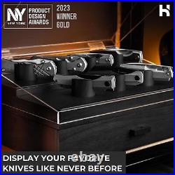 Display Your Knife Collection The Armory Pro Display Case 2030 Drawer Leather