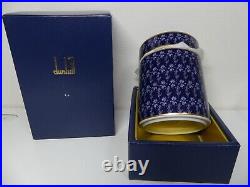 Dunhill Cigar Case Cigarette Jar Box Tobacco Blue Flower