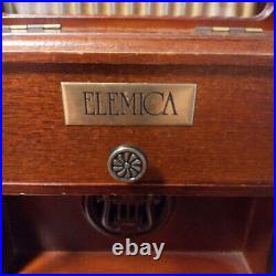 ELEMICA musical box accessory case with pipe organ style music box