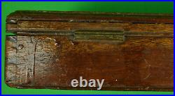 English Gun Wood Case with Inlay Brass Handle