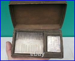 Evans Cigarette Case & Matchbook Box Nickel Silver Art Deco 1930s Doobie Storage