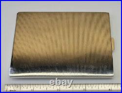 FINE Mid-Century Modern Continental. 800 Silver Gilt Stash Case 4.2 x 3 4.1 ozt FINE Mid-Century Modern Continental. 800 Silver Gilt Stash Case 4.2 x 3 4.1 ozt