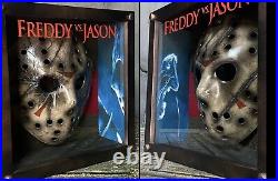 Freddy vs. Jason Mask Display Friday the 13th Display Case Custom Collectible