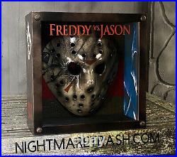 Freddy vs. Jason Mask Display Friday the 13th Display Case Custom Collectible