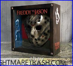 Freddy vs. Jason Mask Display Friday the 13th Display Case Custom Collectible