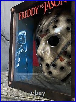 Freddy vs. Jason Mask Display Friday the 13th Display Case Custom Collectible