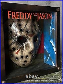 Freddy vs. Jason Mask Display Friday the 13th Display Case Custom Collectible