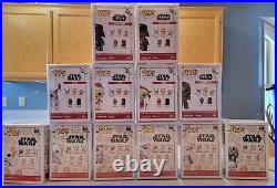 Funko POP! Star Wars Christmas & Snowman Complete Lot with Cases & Boxes