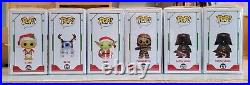 Funko POP! Star Wars Christmas & Snowman Complete Lot with Cases & Boxes