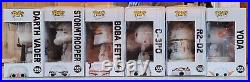 Funko POP! Star Wars Christmas & Snowman Complete Lot with Cases & Boxes