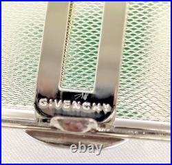 GIVENCHY GG Logo Silver Tone Cigarette / Card Case Holder with Box