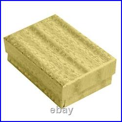 Gold Cotton Filled Gift Box Jewelry Craft Collectibles Packaging Boxes Wholesale
