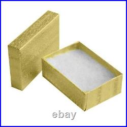 Gold Cotton Filled Gift Box Jewelry Craft Collectibles Packaging Boxes Wholesale