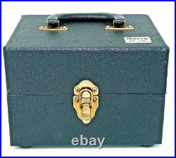 Harig Mfg Corp Black case Storage Box with Handle & Metal Hardware nice condition