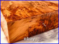 Large Thuya Wood Burl Memory Keepsake Lockable Handmade Luxury Vintage box gift