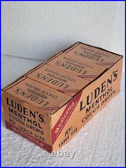 Luden's 10-Cent large size Cough Drop case 20 NOS Sealed Boxes 1950's 60's Vtg