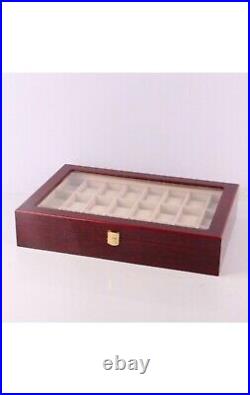 Luxury Watch Box Organizer 24 Slots Watch Display Box Wooden Watches Storage Box