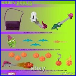 MEZCO One12 Marvel Green Goblin Deluxe Glider Ghost Pumpkin Frog Bombs 5 Heads