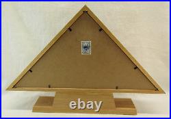 Memorial Flag Oak Display Case Military Shadow Box, 3' x 5' Folded Flag Included