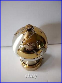 Mid Century Globe Revolving Music Box and Cigarette Dispenser Holder