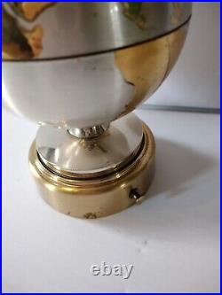 Mid Century Globe Revolving Music Box and Cigarette Dispenser Holder