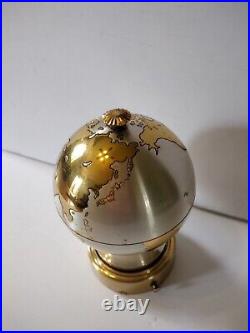 Mid Century Globe Revolving Music Box and Cigarette Dispenser Holder