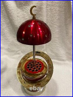 Mid Century Globe Revolving Music Box and Cigarette Dispenser Holder