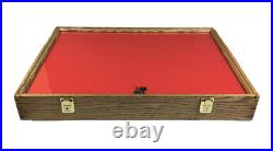 Oak Wood Display Case 18 x 24 x 3 for Arrowheads Knives Collectibles & More