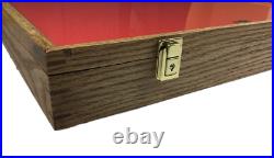 Oak Wood Display Case 18 x 24 x 3 for Arrowheads Knives Collectibles & More