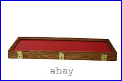 Oak Wood Display Case 9 x 25 x 2 for Arrowheads Knifes Collectibles & More
